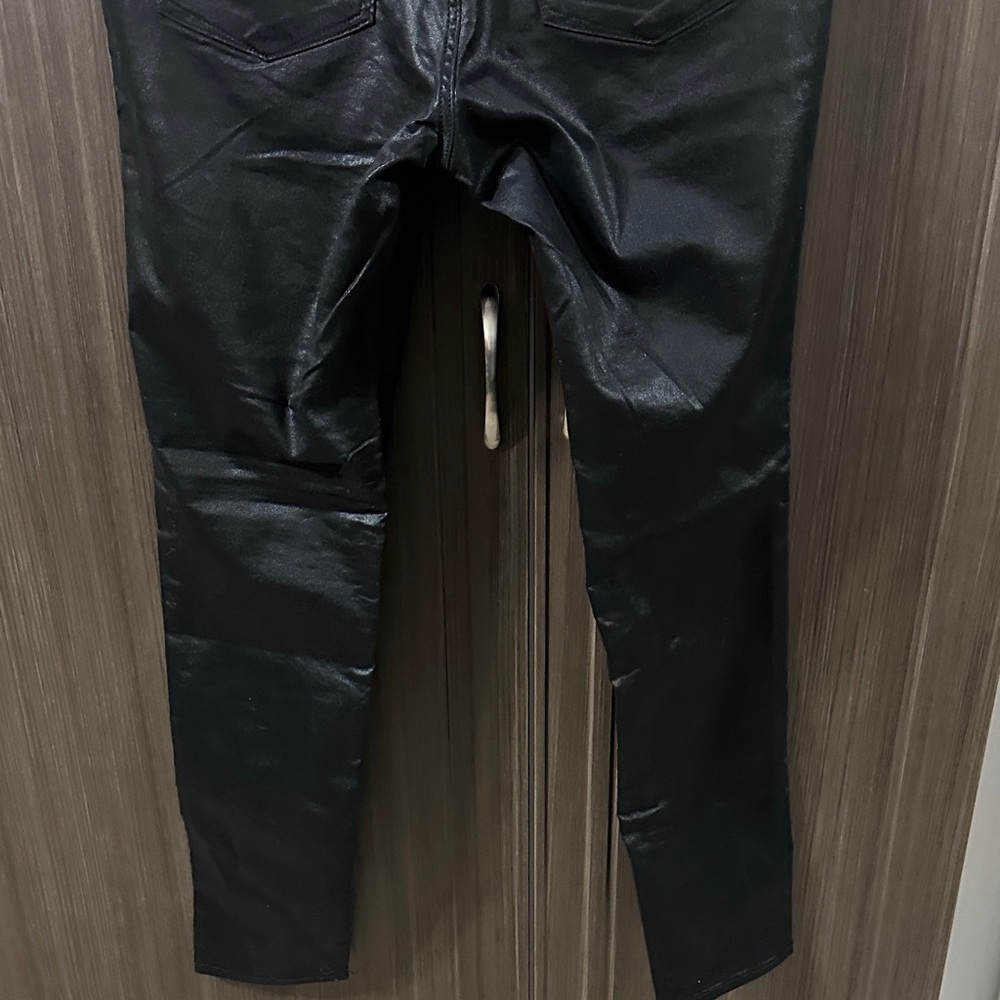 H&M Black Faux Leather Trousers - Picture 5 of 7